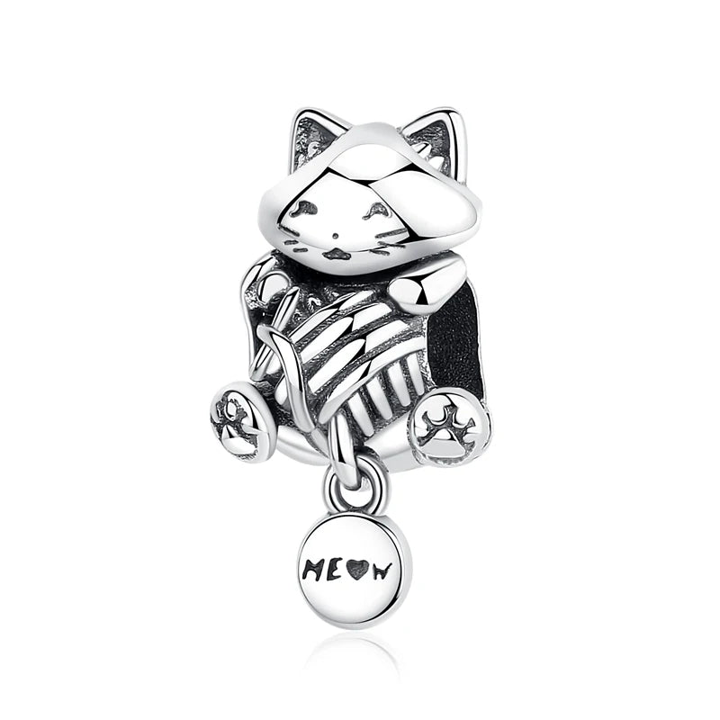 Original 925 Sterling Silver Charms Love Pets Dog Cat Paw Print Pendant Beads Fit Brand Bracelets Necklaces Women DIY Jewelry - Madeinsea©