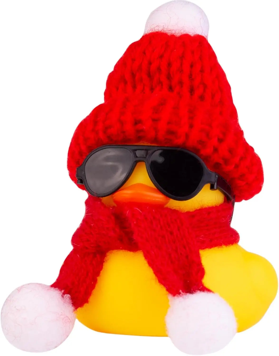 Rubber Duck Car Ornaments Winter Duck Car Dashboard Decorations for Christmas Decor and Home Decorations with Mini Hat Scarf
