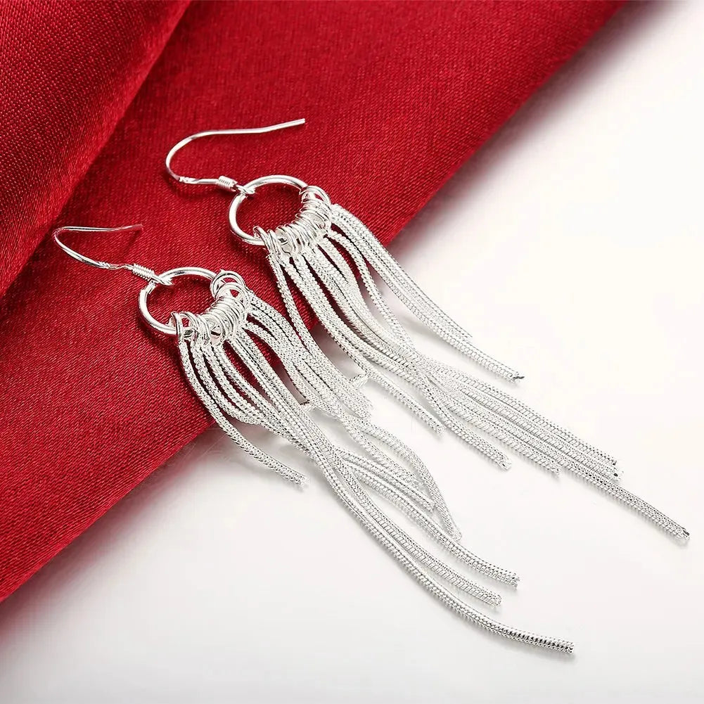 Top Quality 925 Sterling Silver Earrings Simple Round Circle Hoop Earrings For Woman Fashion Wedding Engagement Charm Jewelry - Madeinsea©