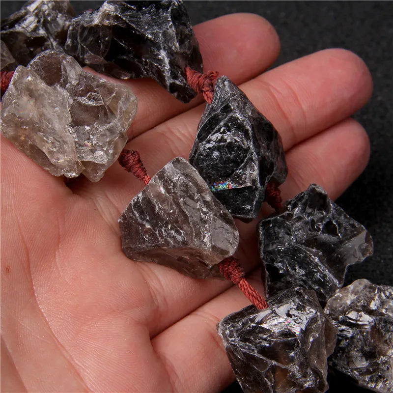 Rough Rose Quartzs Amethysts Raw Bead Freeform Irregular Lapis Lazuli Amazonite Mineral Beads For Jewelry Craft Handmade 20-30mm