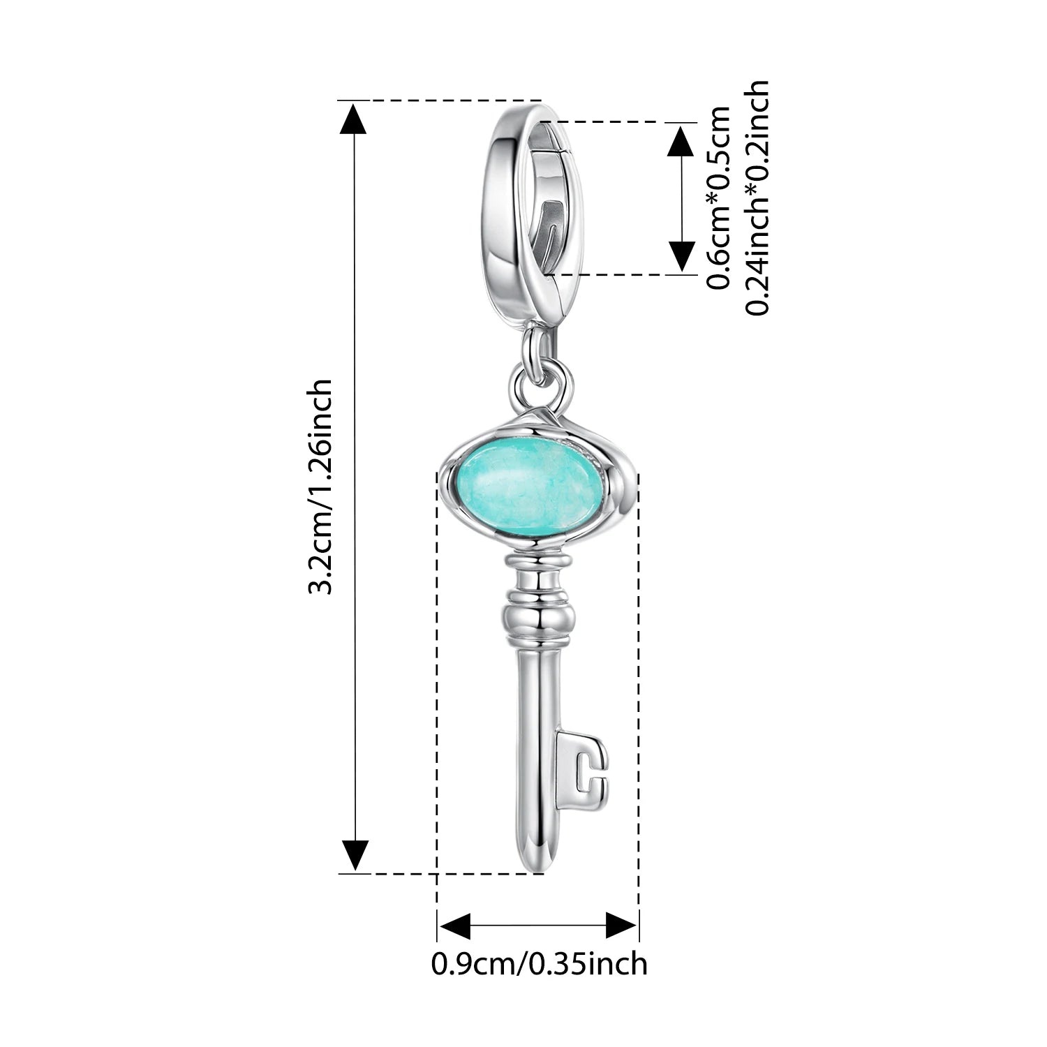 BISAER 925 Sterling Silver Eternal Love Family Charm Bead Lock Key Heat Mom Pendant For Women DIY Bracelets Fine Jewelry Gift