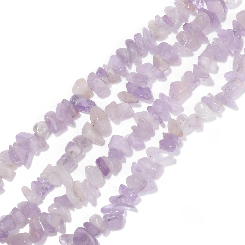 Natural Purple Stone Gravel 5-8MM Irregular Shape fluorite Amethyst Jade Loose Spacer Chips For Jewelry Making Necklace Bracelet