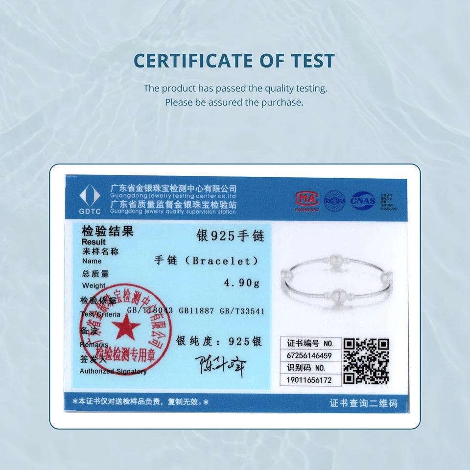 BAMOER Perlenarmband aus 925er Sterlingsilber für Damen, zierliches, verstellbares Perlenarmband mit Kette BSB203