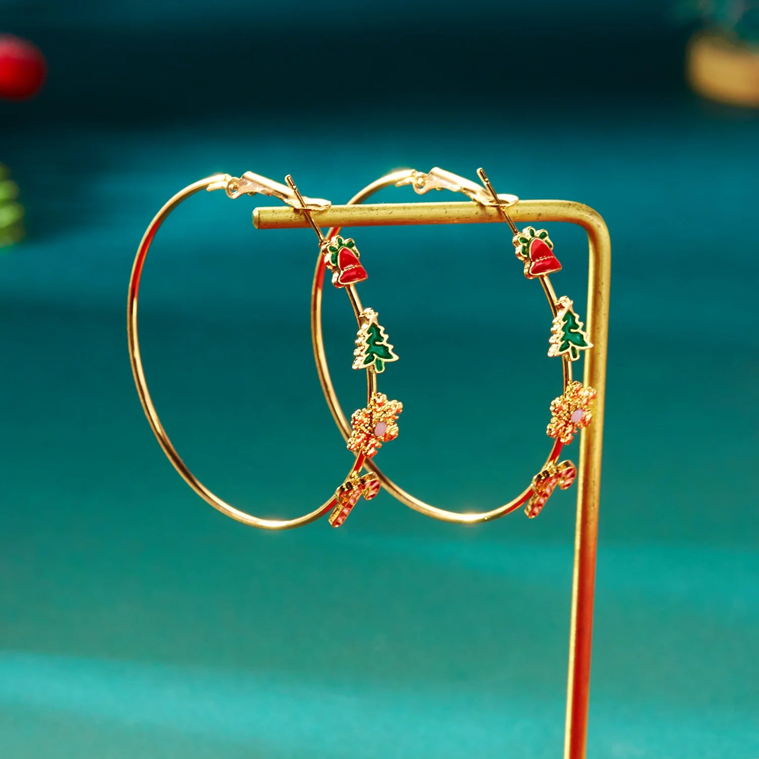 Colorful Crystal Zircon Snowman Dangle Earrings For Women Cute Christmas Tree Snowflake Bow Earring Xmas New Year Party Gifts