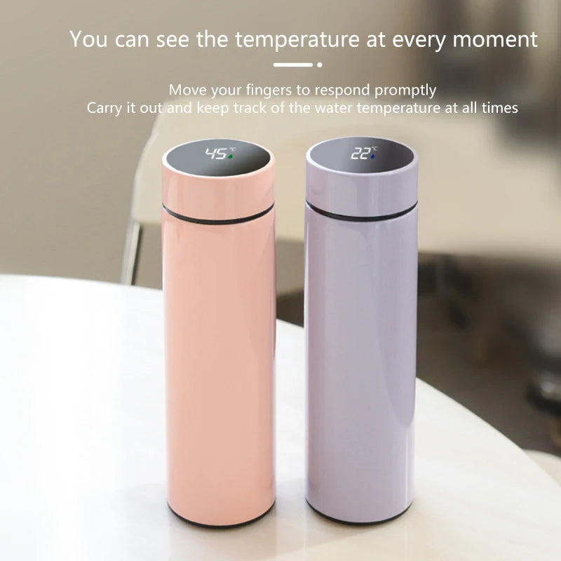 200ML Smart Thermos Water Bottle Intelligent Temperature Display Stainless Steel Vacuum Flasks Thermoses With Filter Tee Cup
