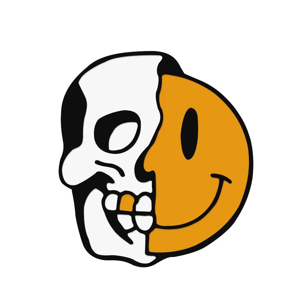 More Styles Halloween Day Punk Skeleton Enamel Pin Women Men Rose Flower Skull Brooches Metal Jean Coat Lapel Pin Badge Jewelry