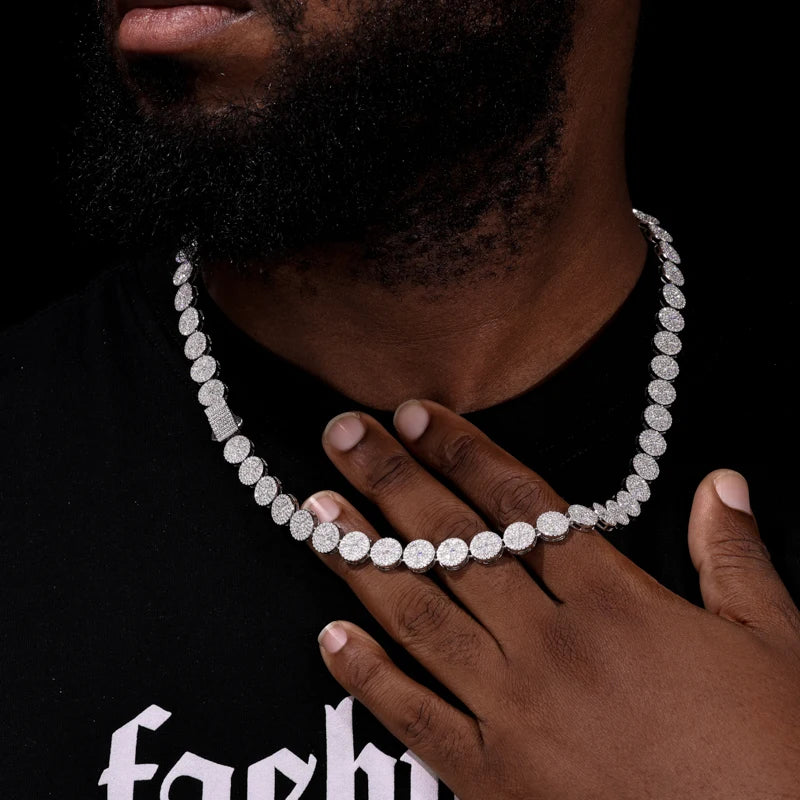 Original Full Moissanite Necklace Chain Silver 925 Plated 18k White Gold for Men Women Bracelets Fine Jewelry with GRA Certified