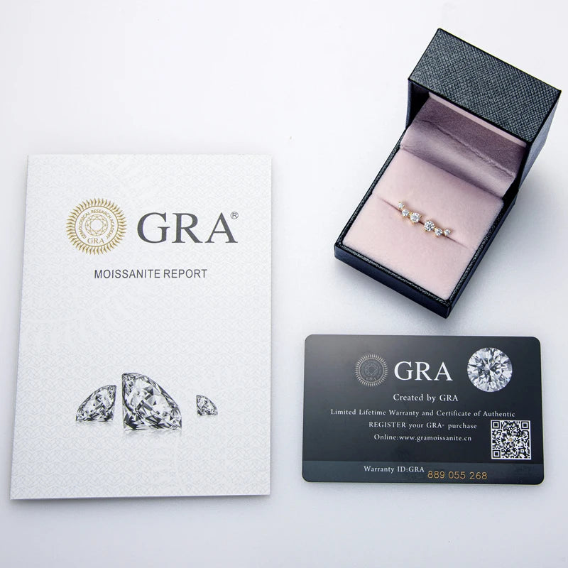 OXTAO 14K Yellow Plated D Color Moissanite Diamond Earring Real 925 Silver Big Dipper Design Unique Earrings Wedding Jewelry