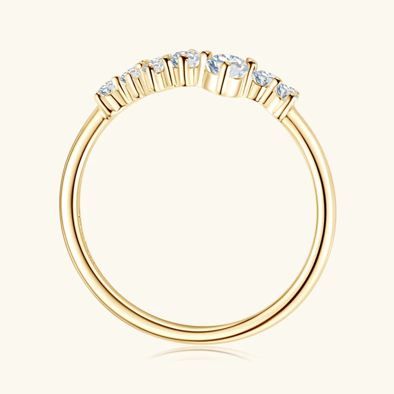 OXTAO Real S925 Ring Full Moissanite Eternity Ring Sterling Silver Wedding Engagement Finger Rings for Women Fine Jewelry GRA