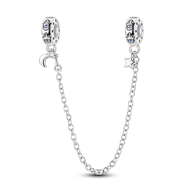 New 925 Sterling Silver Charms Beads Pendant Devil's Eye Blue Zircon Charms For Original Bracelet Charms DIY Jewelry Gift