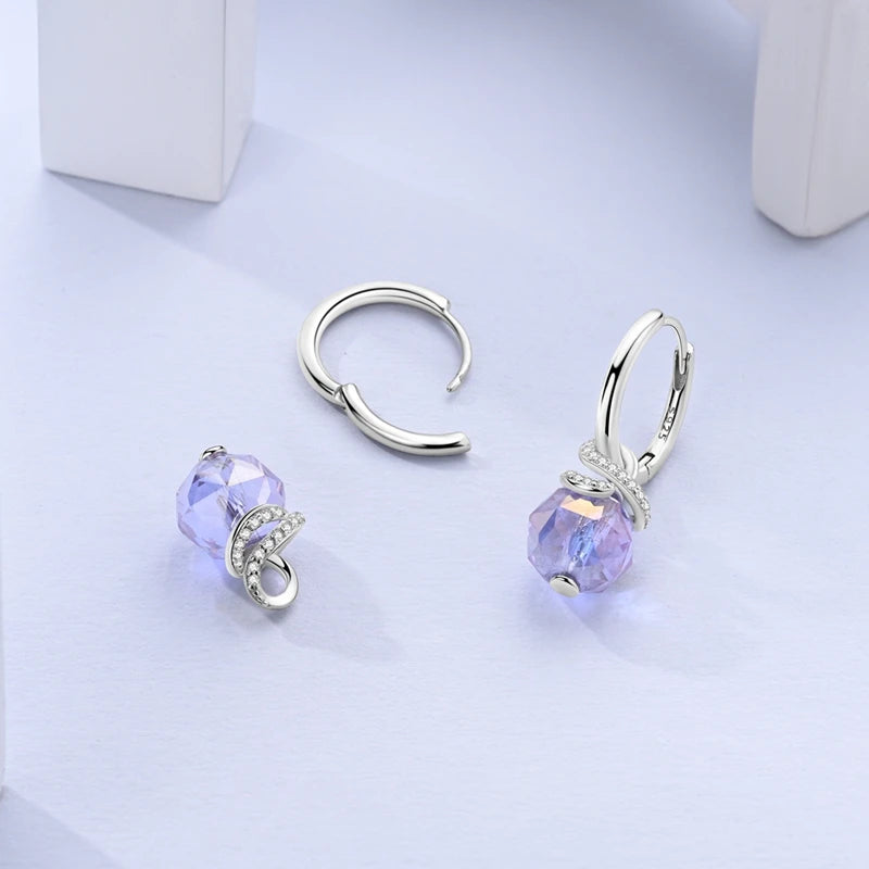 Earrings 925 Silver Shining Heart Shaped Zircon Butterfly Hoop Earrings For Women Engagement Birthday Proluxe Fine Jewelry Gift