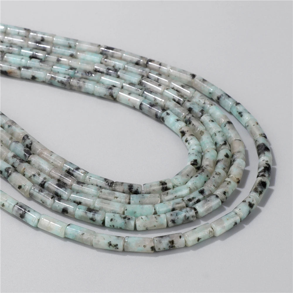 5x9mm Natural Cylinder Column Stone Bead Agat Aventurine Amethyst Jasper Quartz Loose Spacer Beads DIY Necklace Earring Bracelet