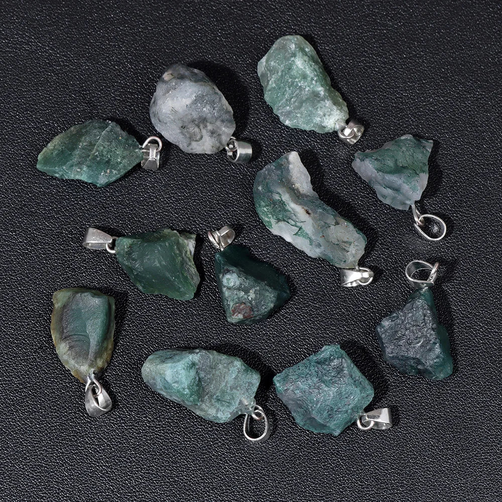 5pcs/lot Natural Stone Pendant Irregular Rough Quartz Crystal Energy Charms For Jewery Making Earrings Necklace DIY Accessories