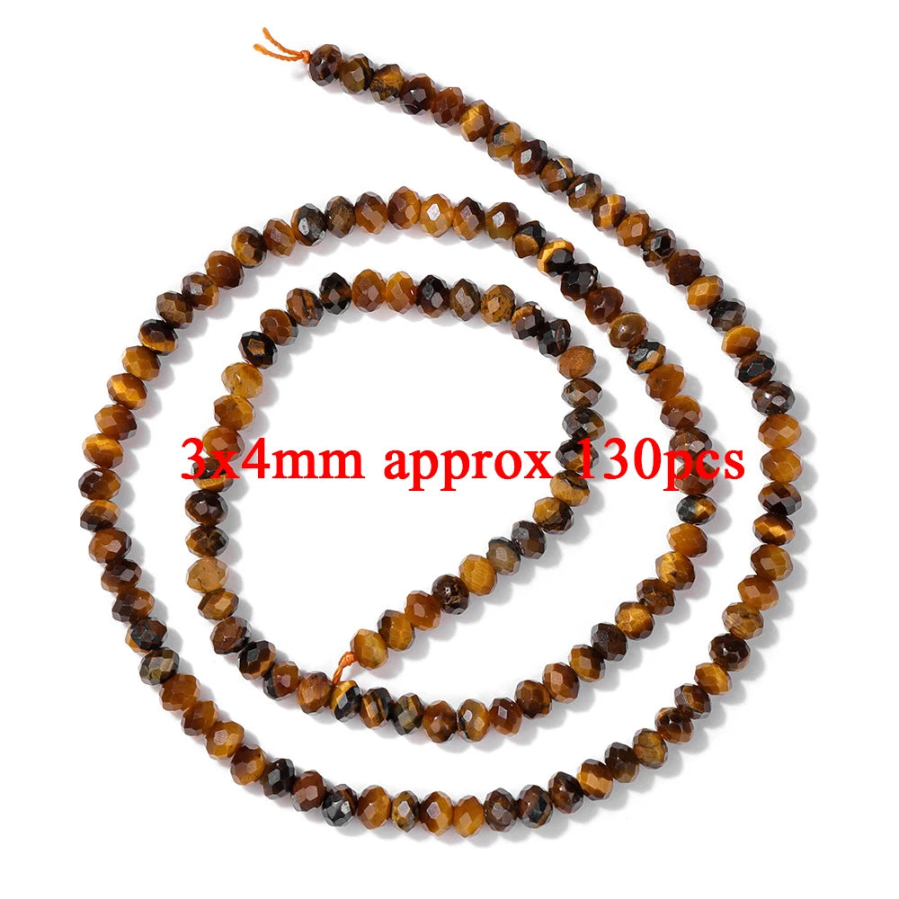 High Quality Yellow Tiger Eye Stone Beads Natural Round Heart Rondelle Cube Irregular Loose Spacer Bead For Jewelry Making DIY