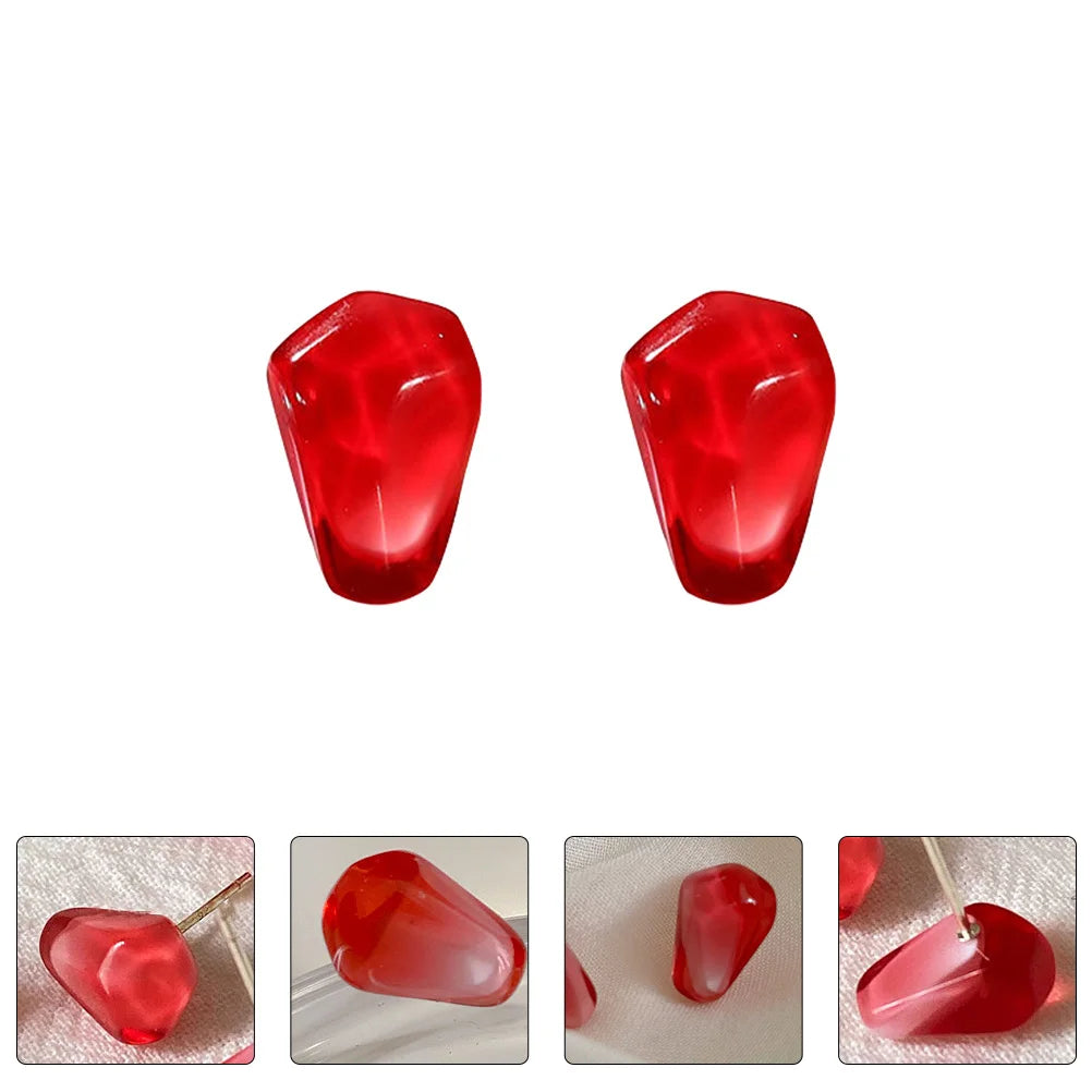 Pomegranate Seed Ear Studs Fruit Shaped Earring Seeds Delicate Jewelry Stylish Earrings Fashion Decors Woman's