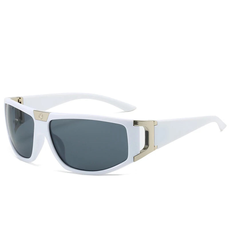 2025 New Men's Y2K Punk Rectangle Sunglasses Outdoor Cycling Sports Sun Glasses Women Vintage Shades Trendy Goggle Eyewear 2000S