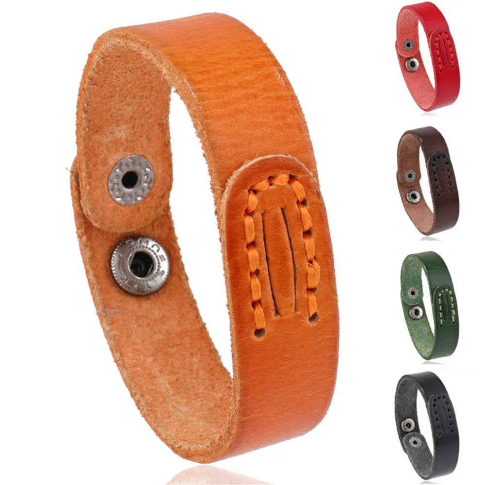 MKENDN Viking Leather Wrap Bracelet Norse Warrior Leather Wristband Cuff For Men Wide Black/Brown Nordic Cuff Viking Jewelry