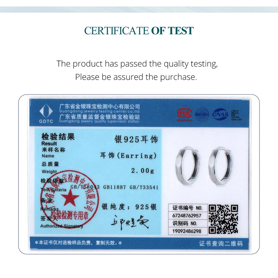 BAMOER Solid 925 Sterling Silver Huggie Earrings, Small Geometric Hoop Earrings for Women BSE1118