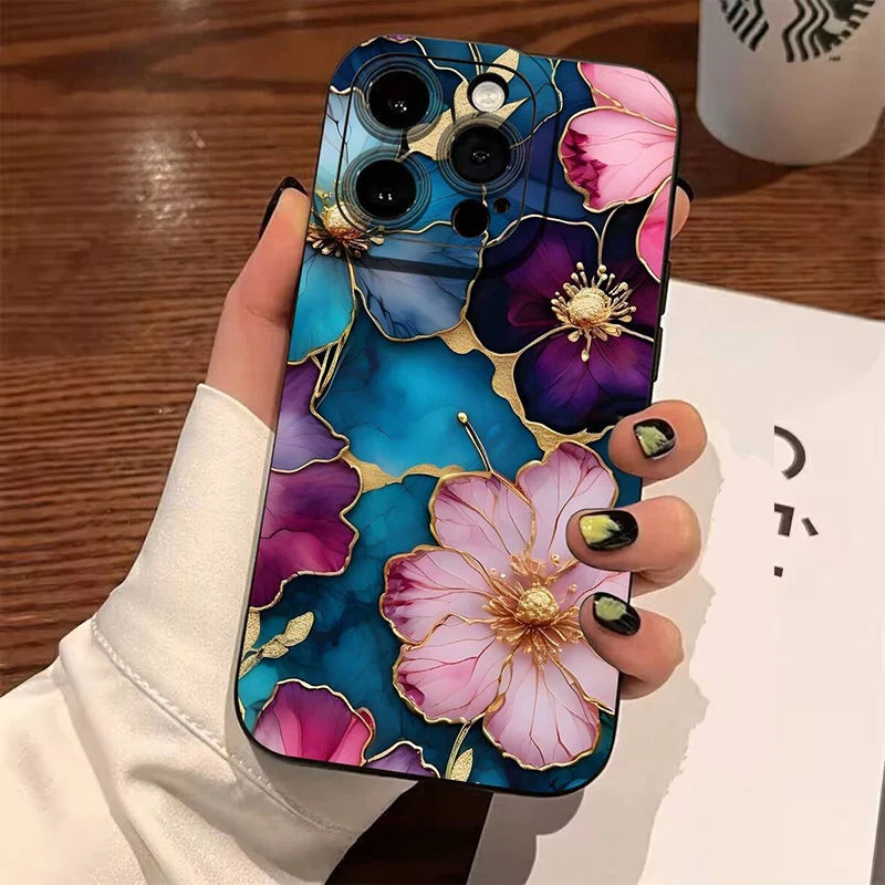 Vintage Floral Pattern Soft TPU Phone Case for Xiaomi Redmi Note 14 13 12 Pro Plus 5G 12S 11S 11 10 Redmi 14C 13C 12C 4G Cover