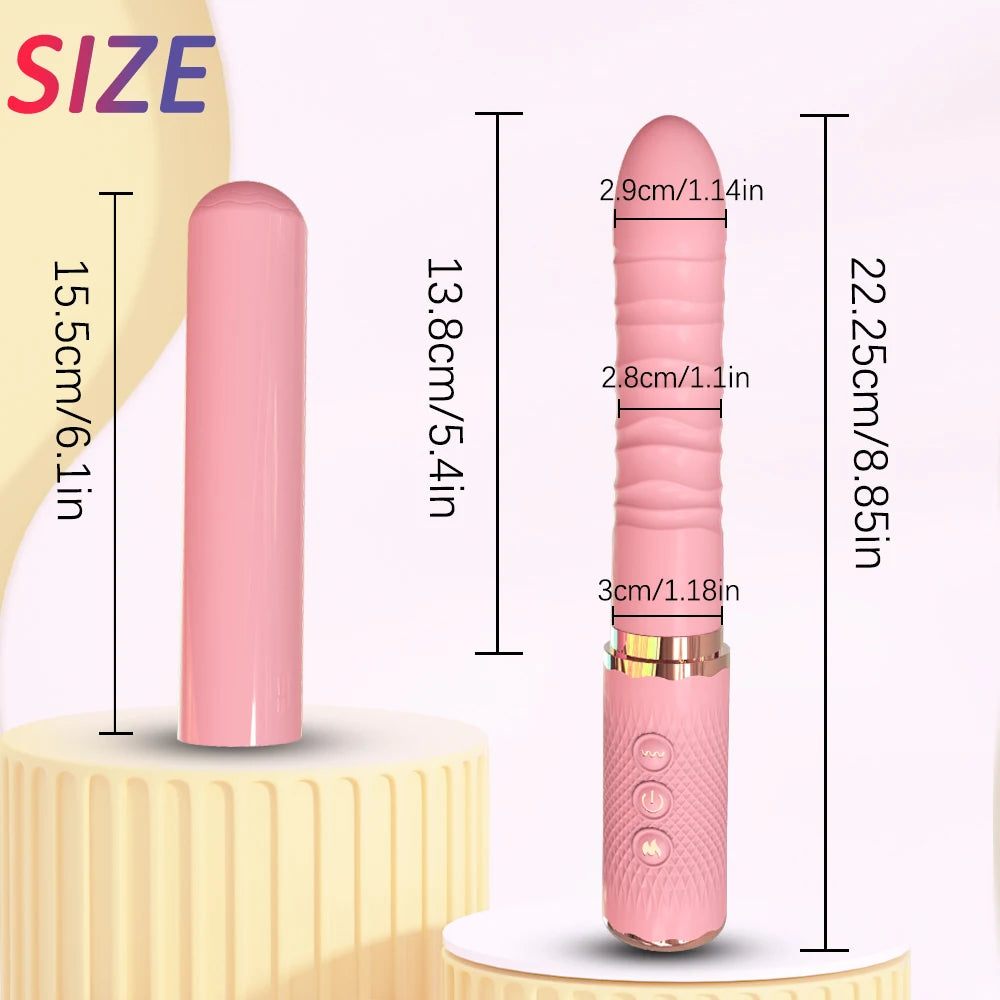 Dual motor Realistic Thrusting Dildo Vibrator With Heating,10 mode Sex Toys Vibrator Clitoral Stimulator For Anal Stimulation