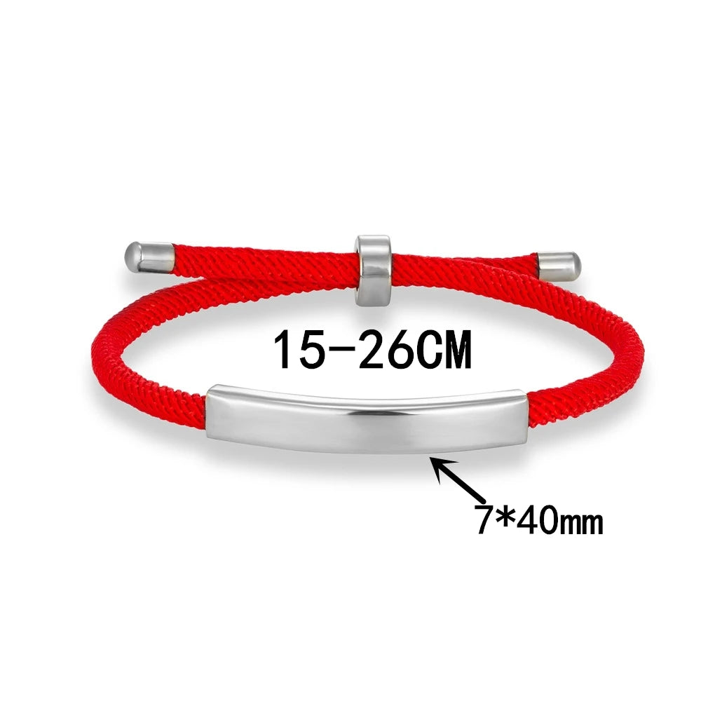 MKENDN Personalized Medical Alert Bracelet Custom Name Engrave Logo Id Phone Bracelets Trendy Emergency Rope Bracelet Gifts