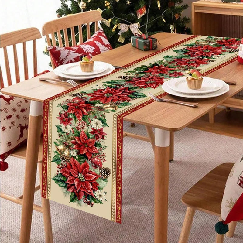 Christmas Table Runner Merry Christmas Decoration For Home Xmas Table Decor 2025 Navidad Notal Noel Ornament Happy New Year 2026