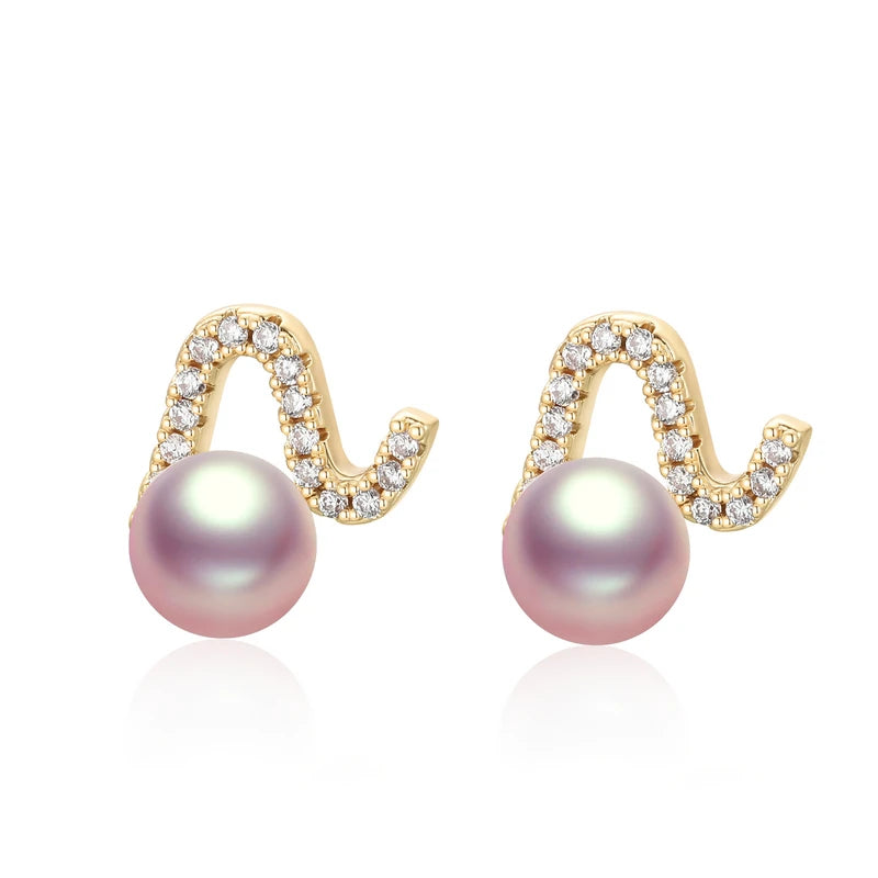 OXTAO 1Pair Fashion  Women Stud Earrings Crystal Ear Climbers / Crawlers Clear Rhinestone Earring For Women Party Jewelry Gift