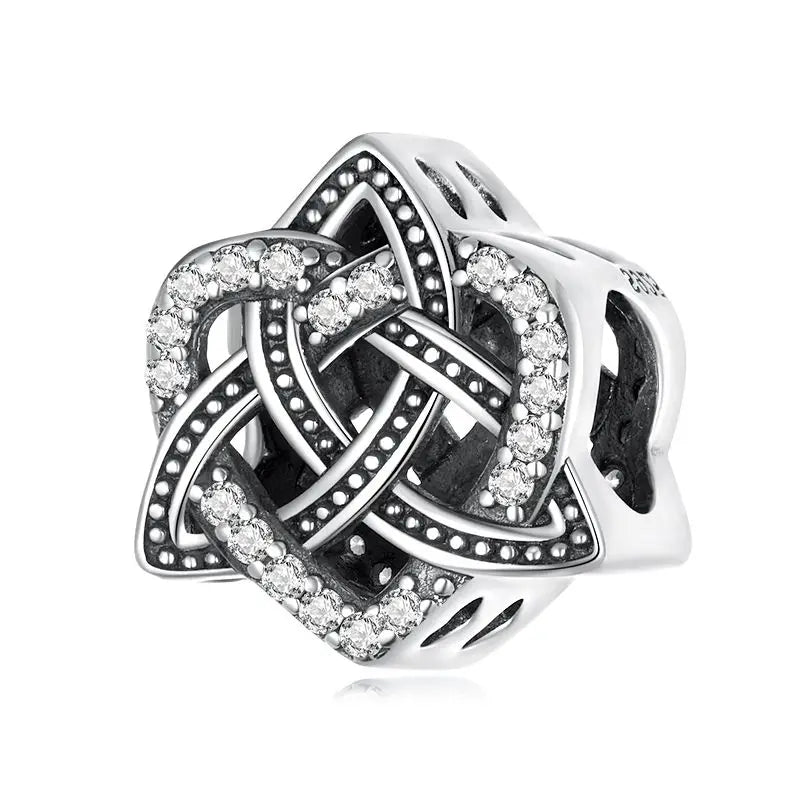 Pendentif nœud celtique original en argent sterling 925 Bamoer, amulette nordique, porte-bonheur, bijou raffiné pour femmes et hommes, idéal pour les fêtes vikings.