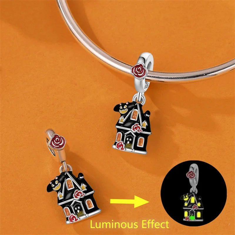 Halloween 925 Sterling Silver Design Charms Beads Pendants Suitable for Original Bracelet DIY Exquisite Making Jewelry
