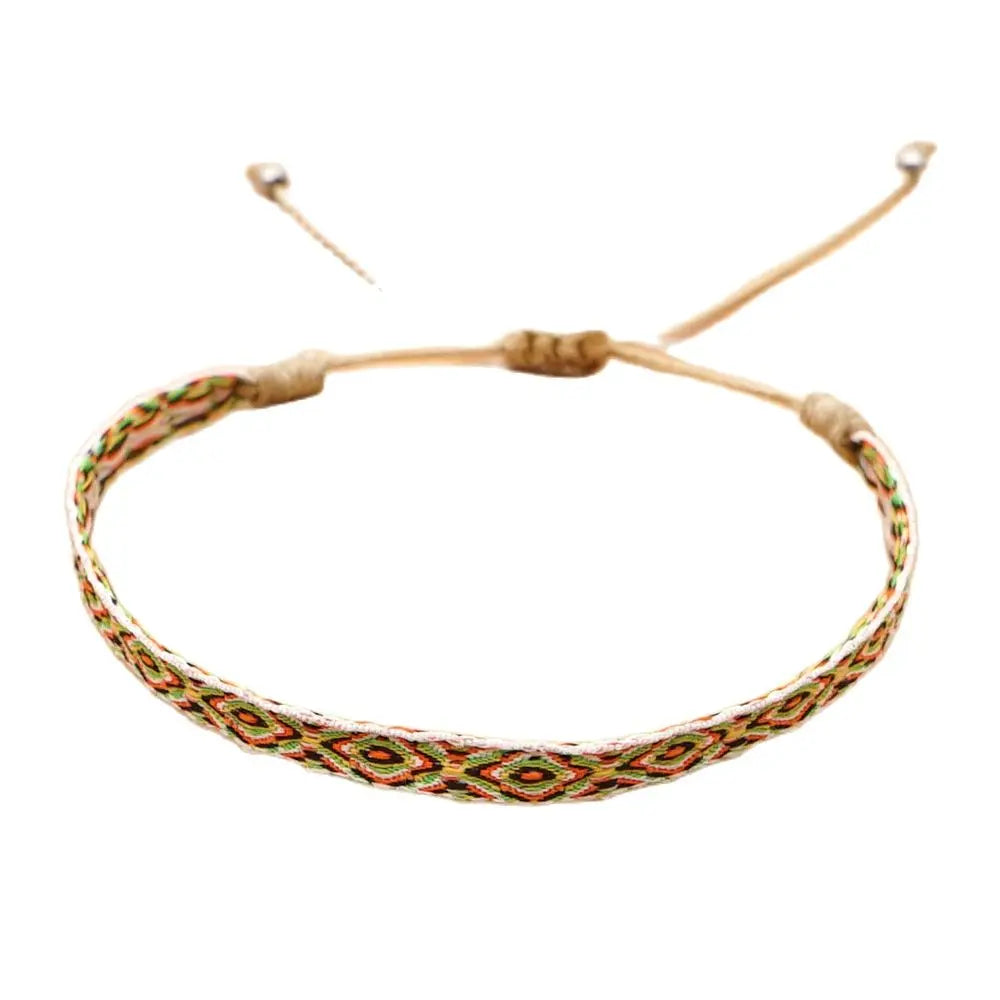 Unisex Handmade Woven Bracelet Wholesale Colombia Cloth Braided Bracelets for Women Men Bohemian Hippie Friendship Jewelry - Madeinsea©