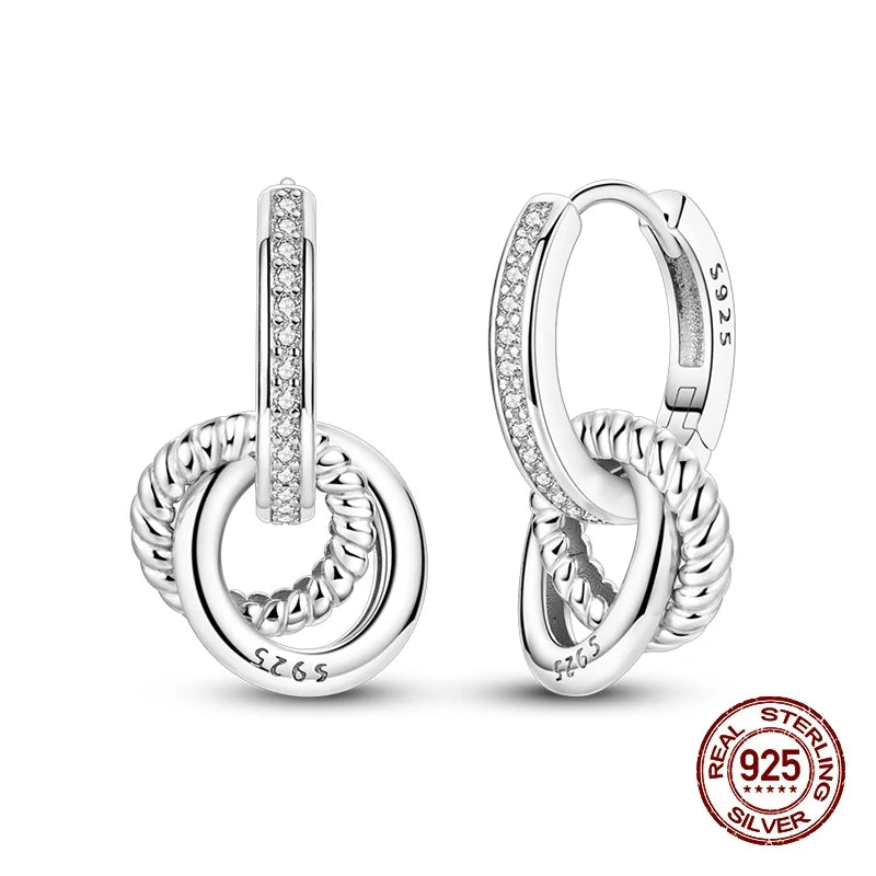 Romantic Women's 925 Sterling Silver Glass Butterfly Removable Earrings Luminous Star Date Party Wedding Exquisite Jewelry Gifts