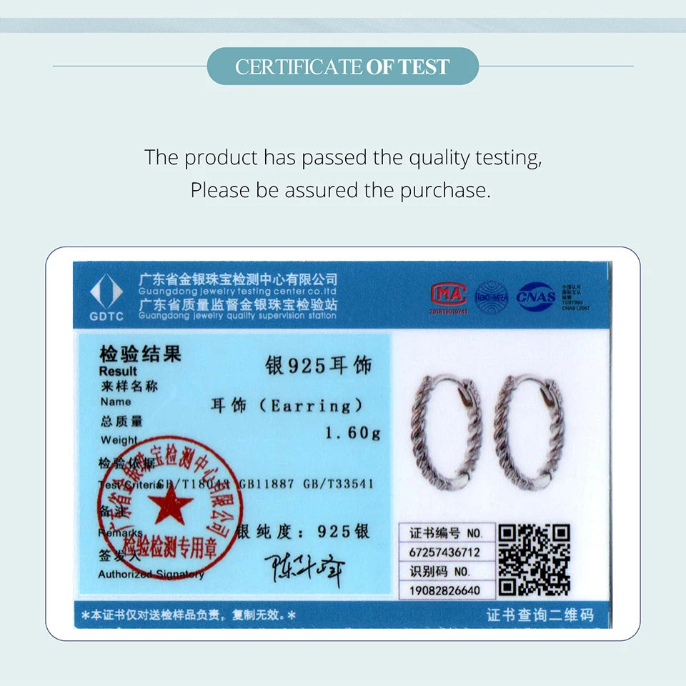 BAMOER 925 Sterling Silver Twisted Hoop Huggies Earrings for Women Oxidized Vintage Circle Ear Cuff for Women Retro Jewelry Gift