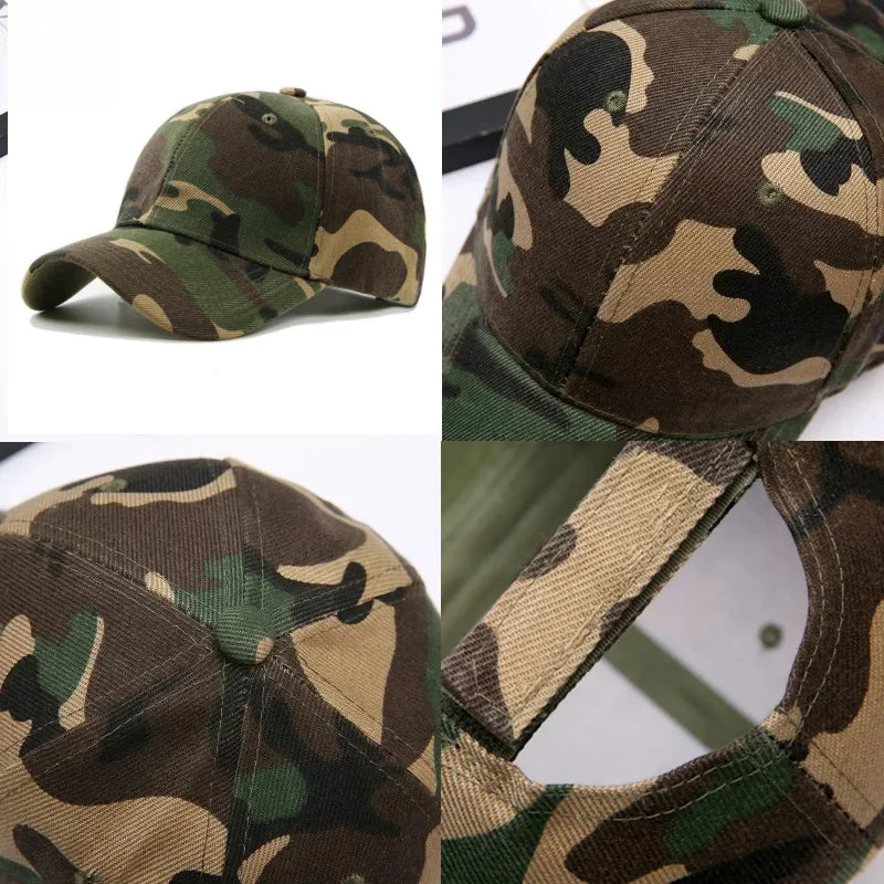 Outdoor Sunscreen Cycling Motorcycle Sunhat Camouflage Printed Sports Jungle Hiking Hunting Sunscreen Visors Golf Baseball Caps