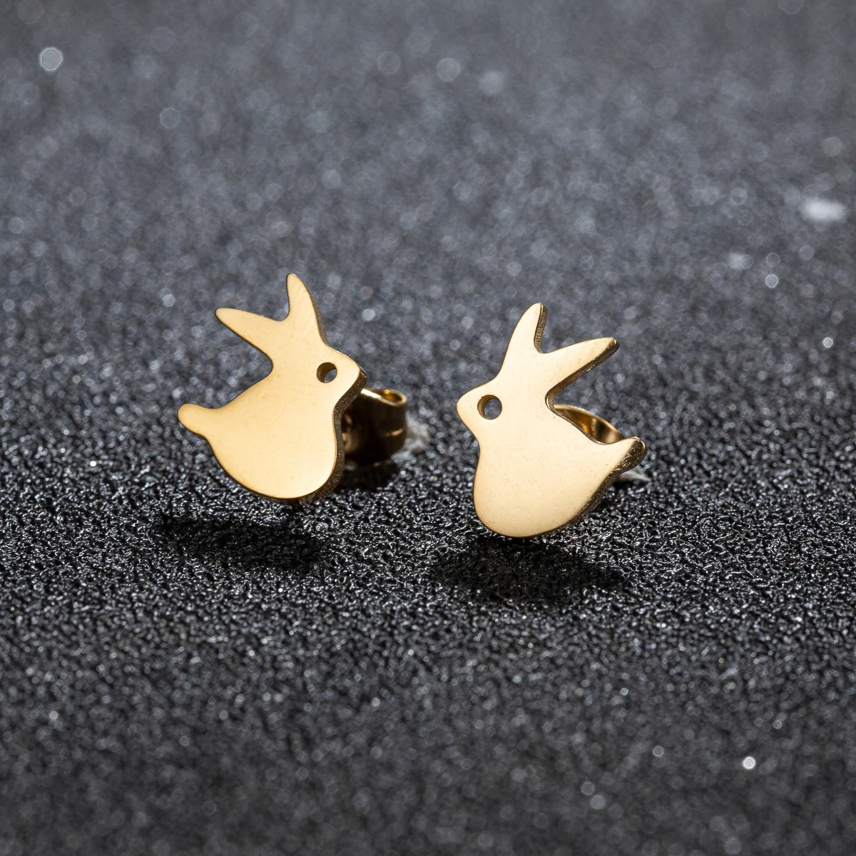 Cute Animal Paw Rabbit Carrot Stainless Steel Earrings Studs Woman Charms Trendy Jewelry Decoration Birthday Party Gift for Girl
