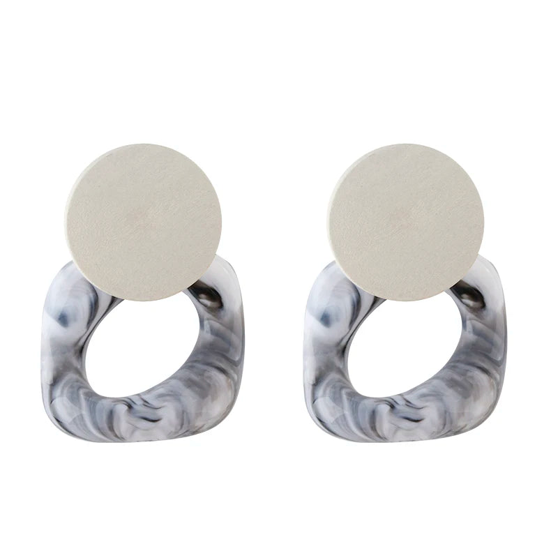 AENSOA Unusual Women Acrylic Drop Earrings Statement Geometric Square Pendant Earrings Trendy Dangle Earring Jewelry Gift 2021