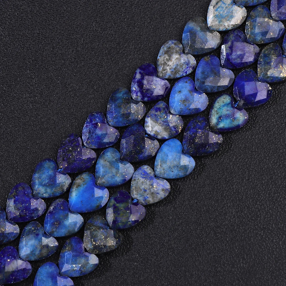 8MM Heart Love Shape Stone Bead Natural Faceted Amethyst Tiger Eye Loose Spacer Beads For DIY Bracelet Neckalce Earring Supplies