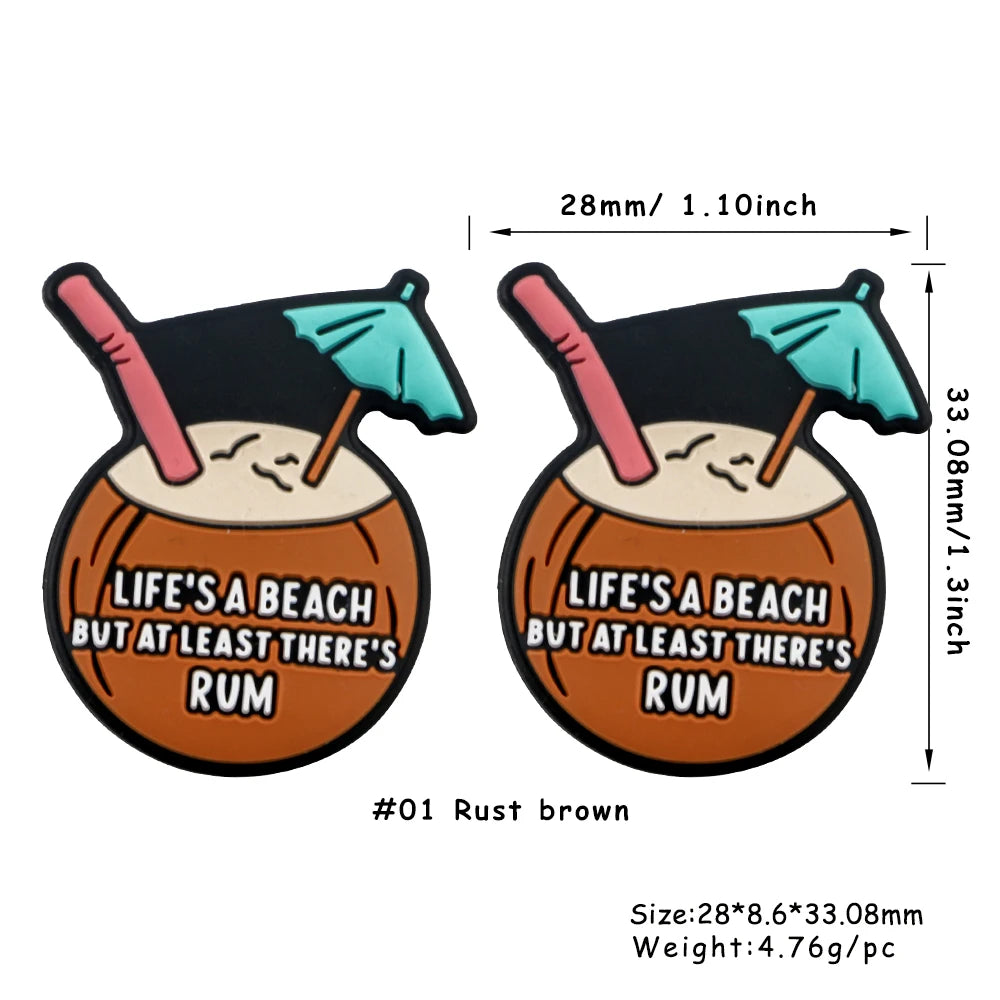 Lot de 5 ou 10 perles en silicone stéréoscopiques en forme de pingouin et de singe pour la fabrication de porte-clés et de bracelets faits à la main