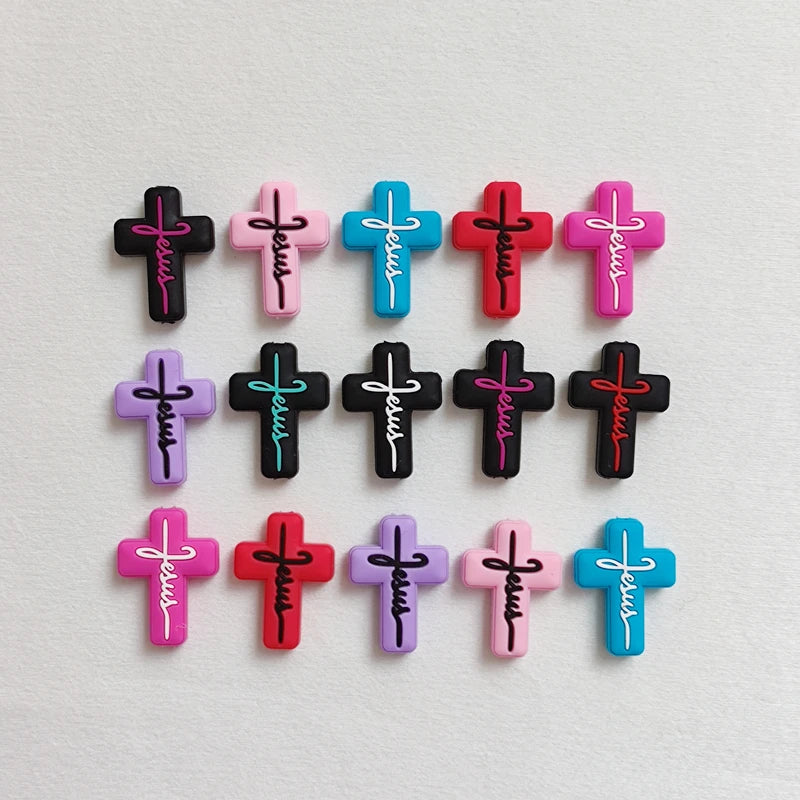 20 stücke Ostern Silikon Perlen Cartoon BPA FREI Food Grade Silikon DIY Schnuller Kette Perlen Baby Zahnen Spielzeug Schmuck Zubehör