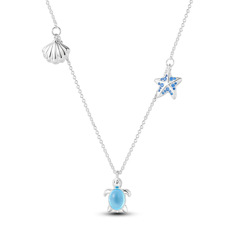 Necklaces 925 Silver Color Butterfly Cute Bear Lucky Symbol Zircon Heart Shaped Necklaces For Woman Valentine's Day Fine Jewelry