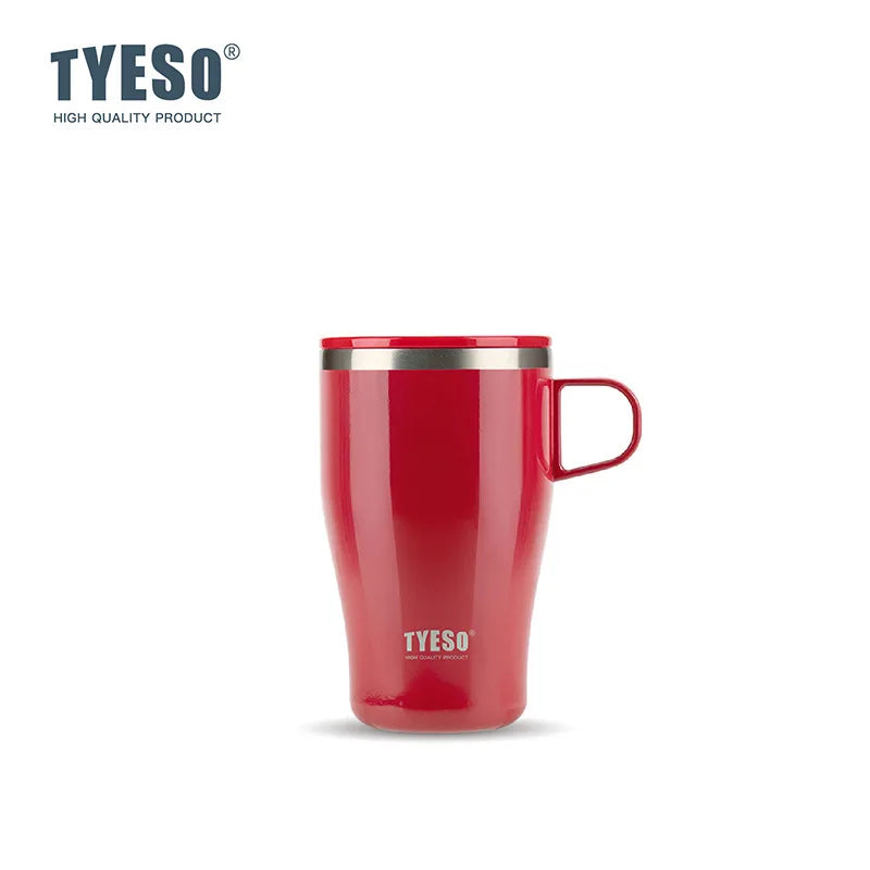 Tyeso Stainless Steel Insulated Coffee Tumbler with Handle Portable Thermal Travel Mug for Hot Cold Drinks Office Home Outdoor