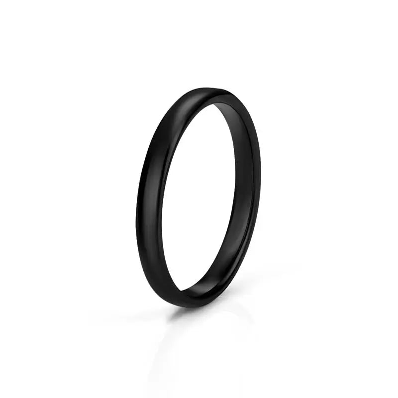 Jiayiqi Light Black White Ceramic Rings for Women Men Smooth Cut Surface Ceramic Jewelry Ring Fashion Jewelry Women Ring