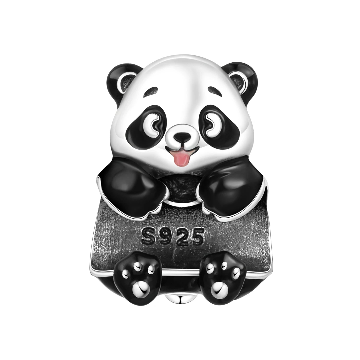 PANPOKI 925 Sterling Silver Cute Crown Frog Animal Charms Beads Fit Bracelets DIY Party Decoration Gifts Jewelry Accessory