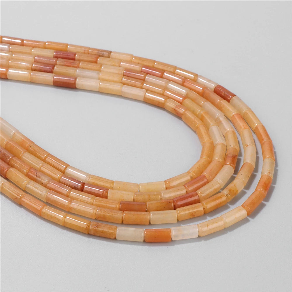 5x9mm Natural Cylinder Column Stone Bead Agat Aventurine Amethyst Jasper Quartz Loose Spacer Beads DIY Necklace Earring Bracelet