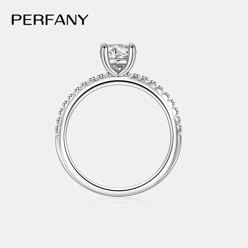 PERFANY 1-3CT Oval Cut Moissanite Ring For Women S925 Pure Silver Pigeon Egg Diamond Ring Fashion Wedding Jewelry Gift - Madeinsea©