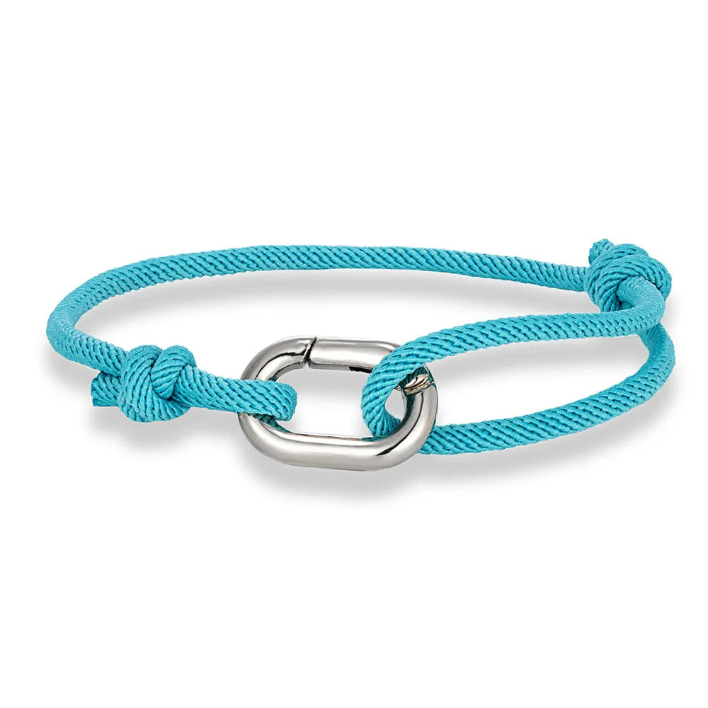 Bracelet MKENDN style nautique pour homme, fin et ajustable, avec fermoir ovale à ressort, idéal pour les surfeurs et les amateurs de bijoux de plage.