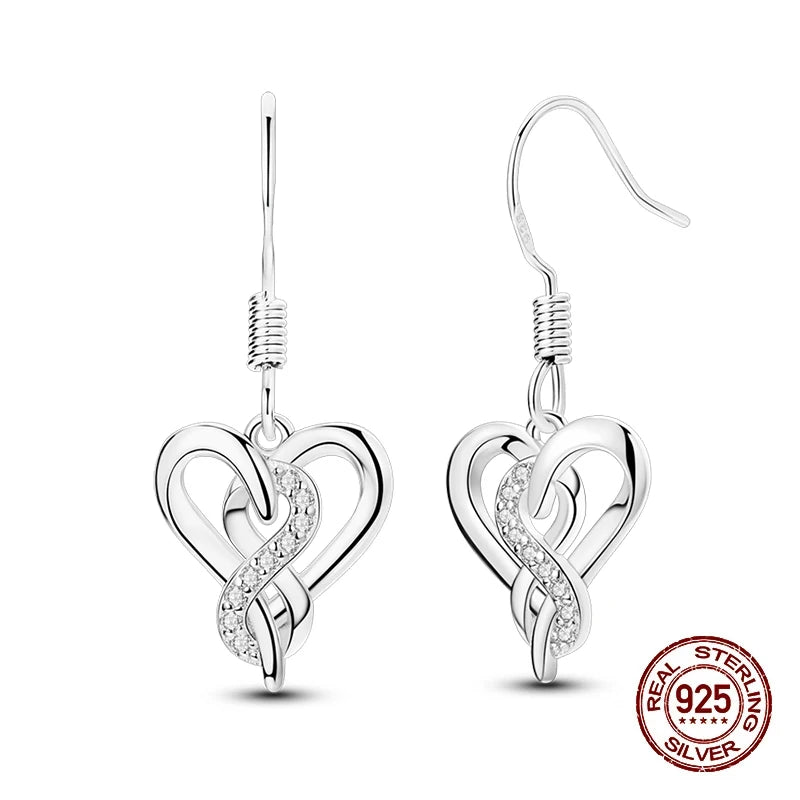 New Style 925 Sterling Silver Gemstone Lucky Four Leaf Clover Earrings Eardrop Simple Fine Jewelry Women Fashion Party Gift