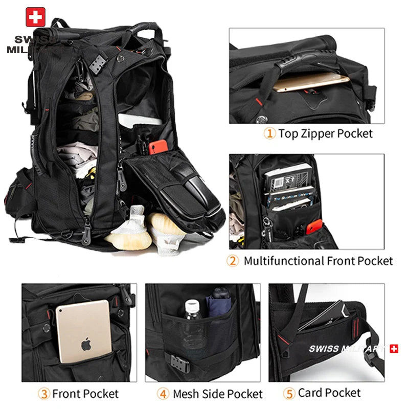 reiserucksack herren SWISS MILITARY Reiserucksack Herren Robuster Rucksack Multifunktions-L