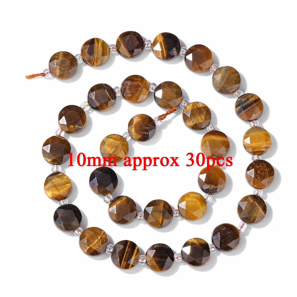 High Quality Yellow Tiger Eye Stone Beads Natural Round Heart Rondelle Cube Irregular Loose Spacer Bead For Jewelry Making DIY