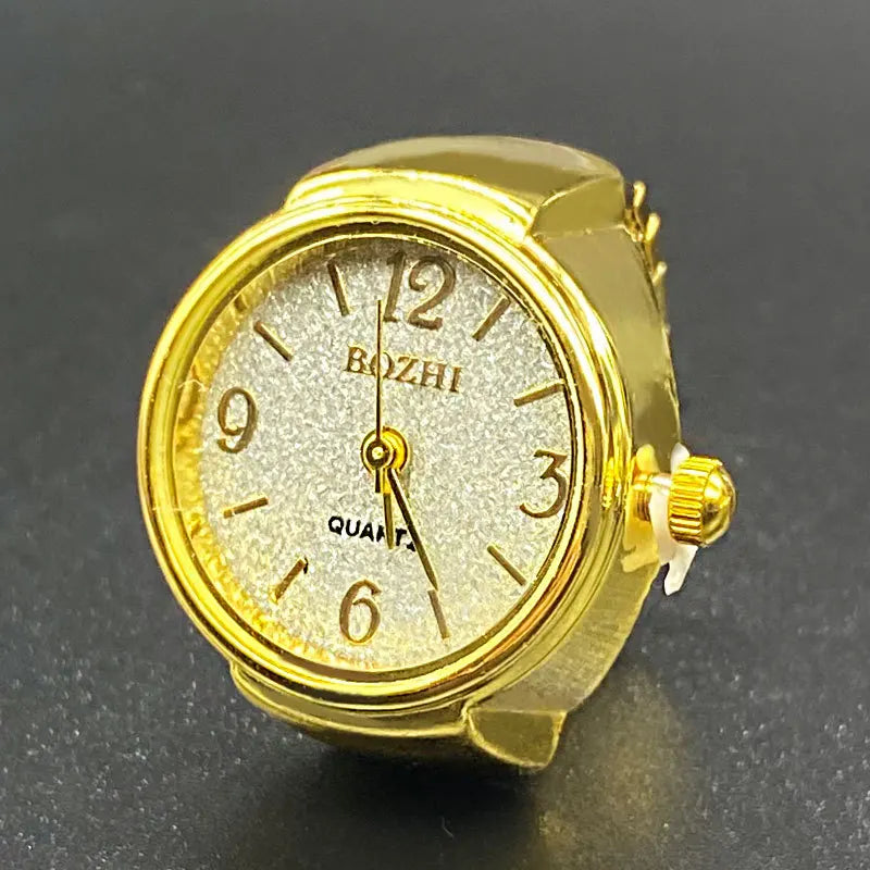 Kiss Jewelry Green Digital Quartz Finger Watch Rings for Women Men Couple Punk Elastic Band Mini Watch Ring Teens Clock anillos - Madeinsea©