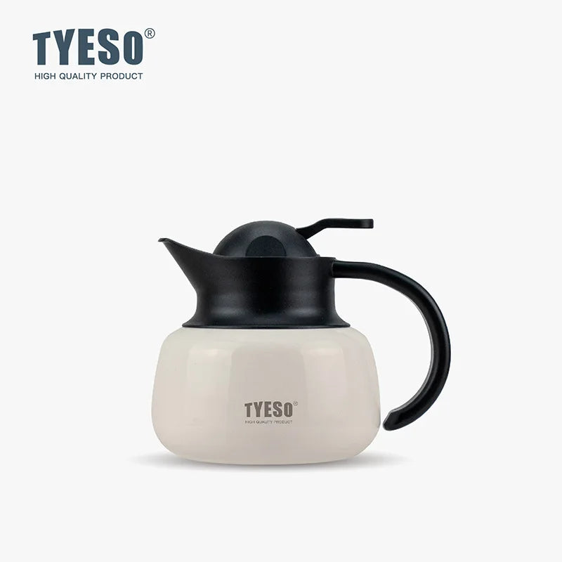 Tyeso Stainless Steel Tea Thermos Heat/Cold Retention Tea-Water Separation Infuser Large Capacity Teapots For Coffee Travel Gift